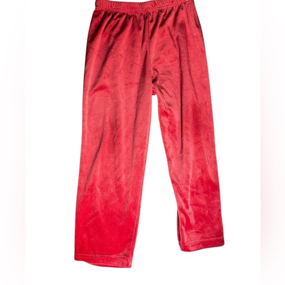 Vintage Girls Red Velour Pants - Picture 1 of 3